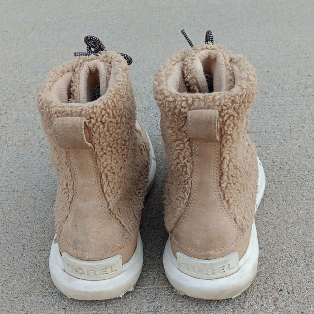 Sorel Explorer Joan II Cozy Fuzzy Lace Up Boots Womens - Picture 4 of 9